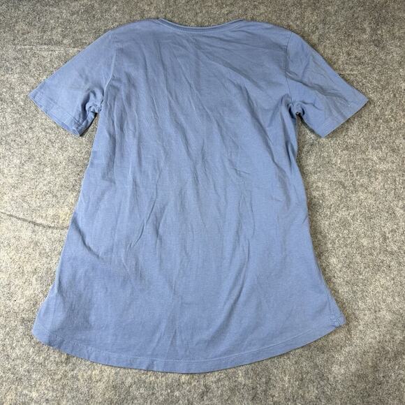 Karyn Seo Shirt Womens Medium Embroidered Floral Cotton V-Neck Tee Flaw - Picture 6 of 8